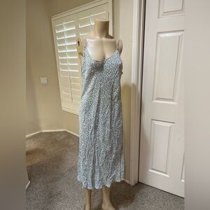 Vintage Ditsy Floral MIDI‎ Slip Lightweight Dress Prairie Sun Dress Summer Large